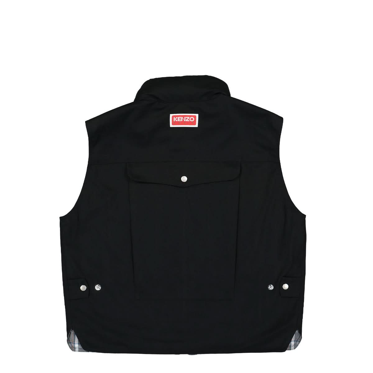 KENZO Varsity Technical Bodywarmer Black Detail view 2 | Gate
