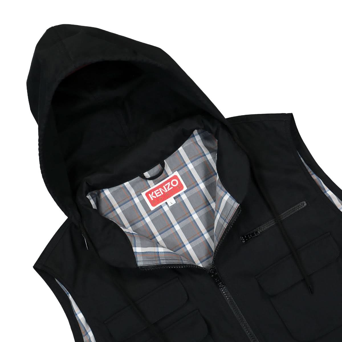 KENZO Varsity Technical Bodywarmer Black Detail view 3 | Gate