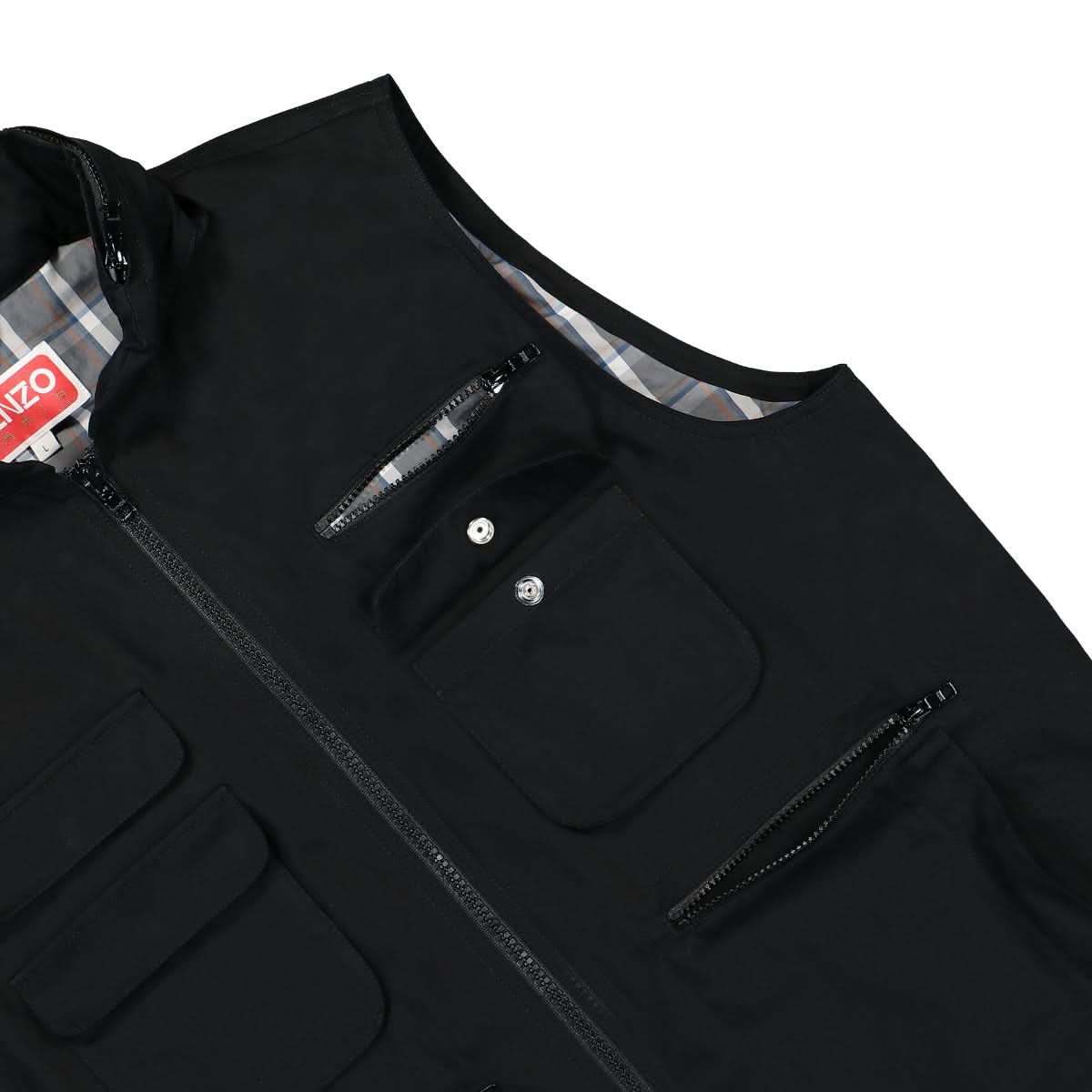 KENZO Varsity Technical Bodywarmer Black Detail view 4 | Gate