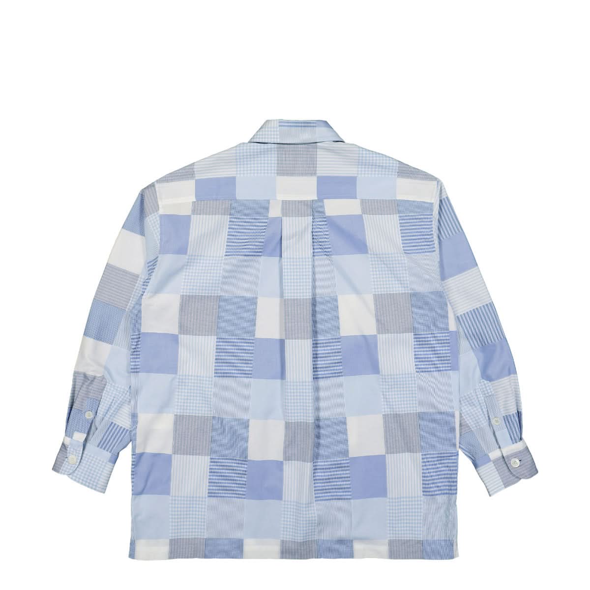 KENZO Patchwork Oversize Shirt Blue Detail view 2 | Gate