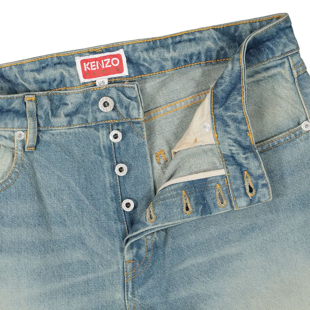 KENZO Bara Denim Pants Blue Detail view 4 | Gate