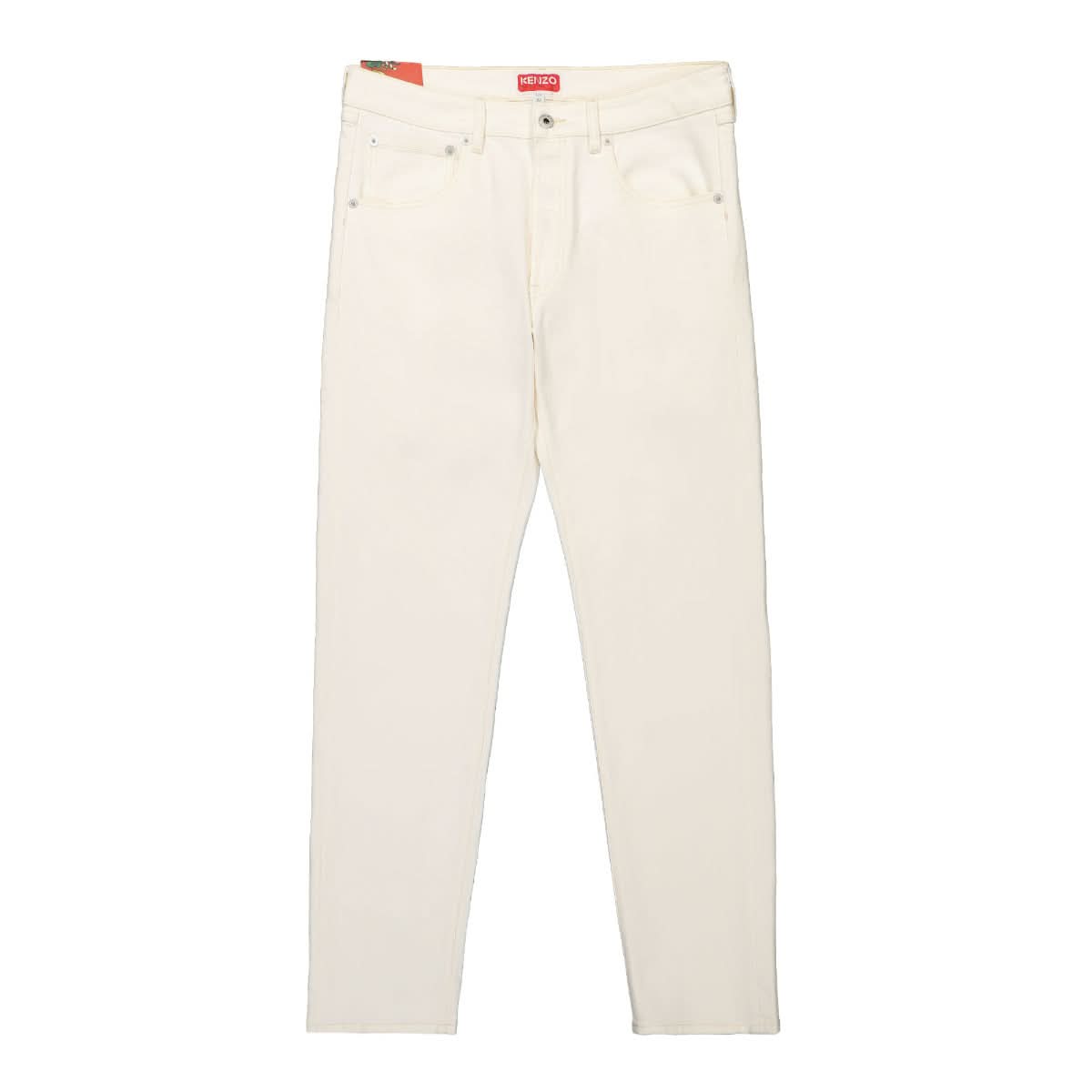 KENZO Denim Pants White Detail view 1 | Gate