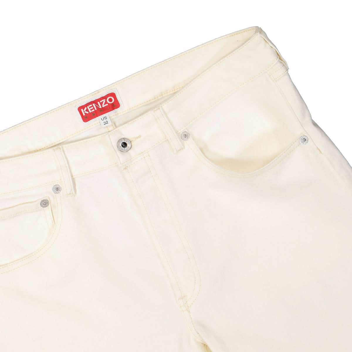 KENZO Denim Pants White Detail view 5 | Gate