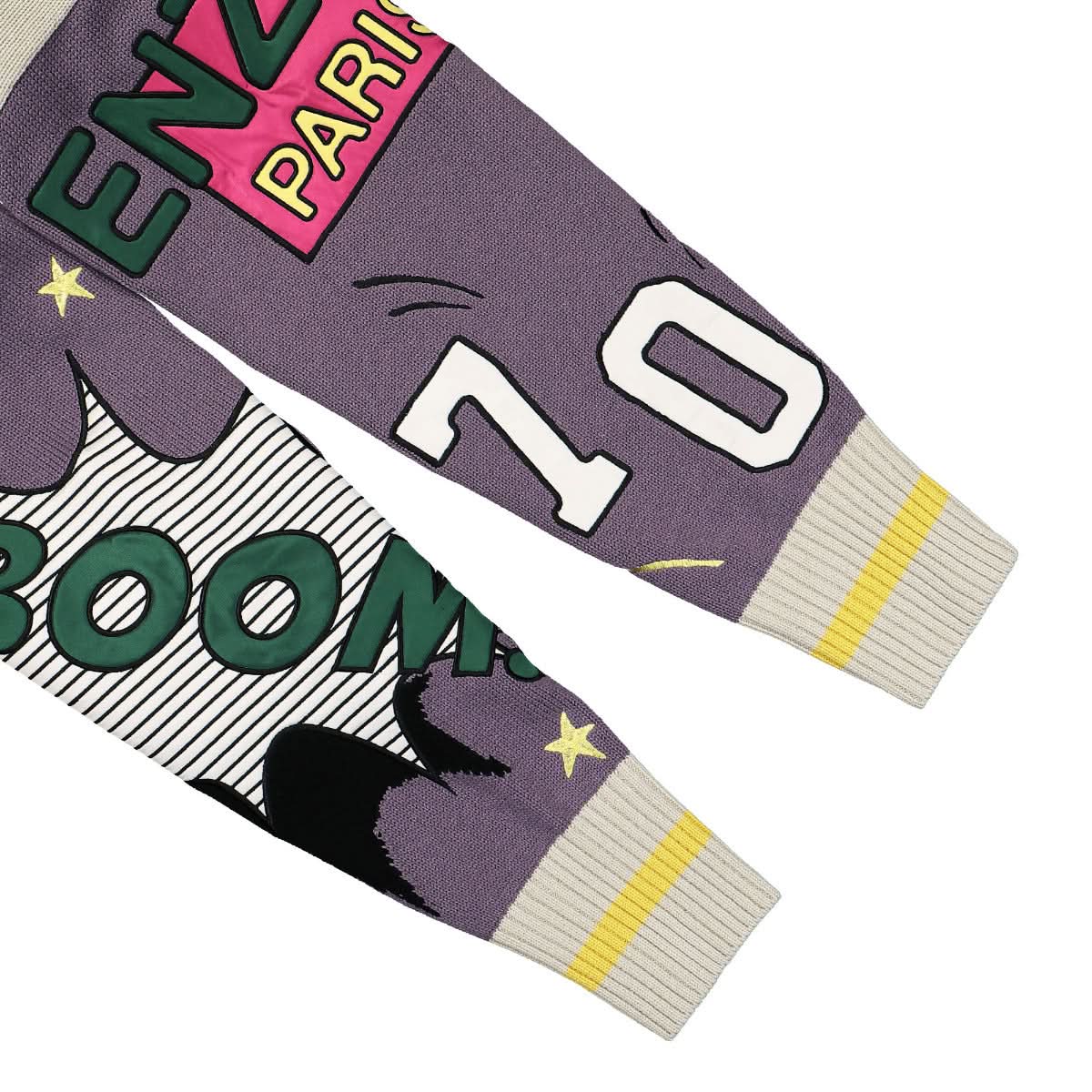 KENZO Bowling Elephant Merino Wool Jumper Multicolor Detail view 4 | Gate