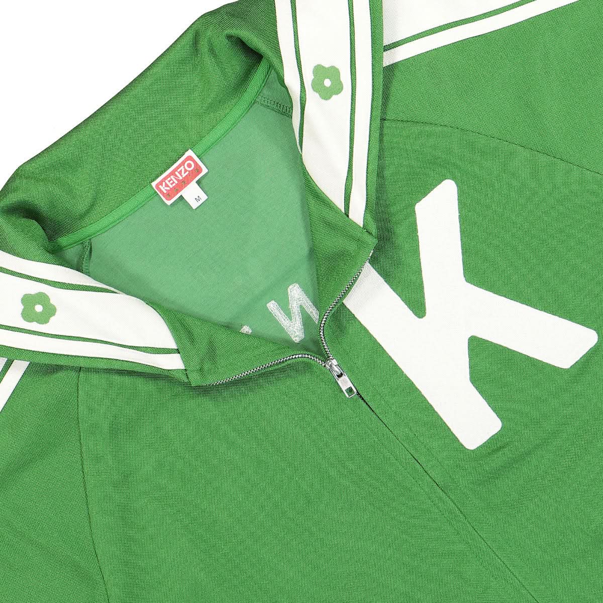 KENZO Elephant-Print Varsity Jacket Green Detail view 3 | Gate