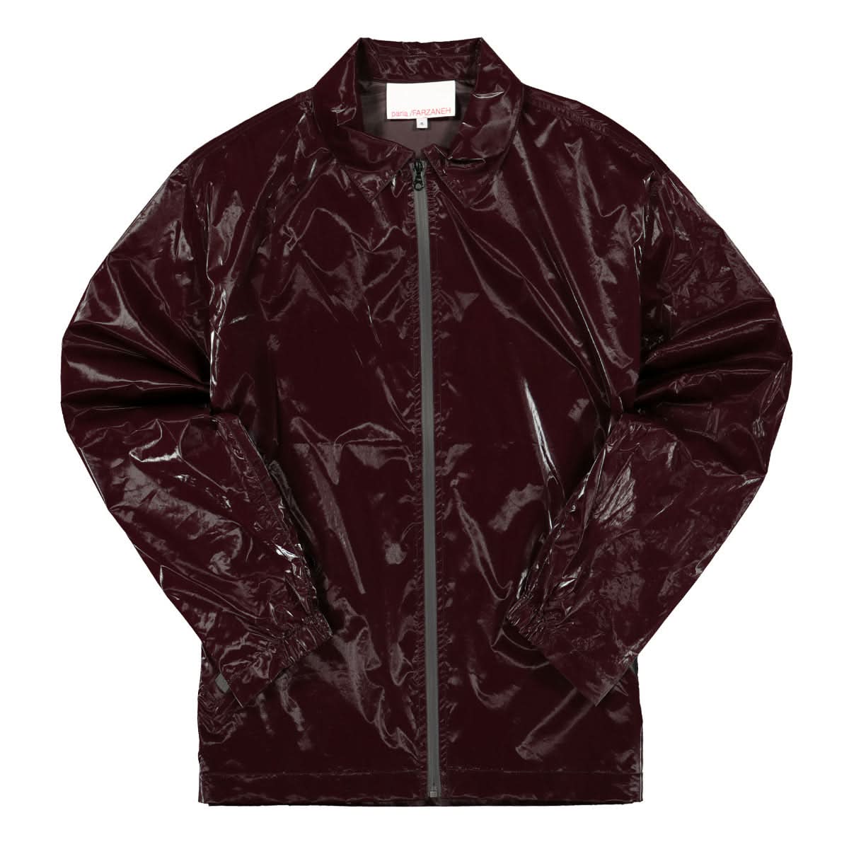 paria /FARZANEH PVC Burgundy Jacket Brown Detail view 1 | Gate