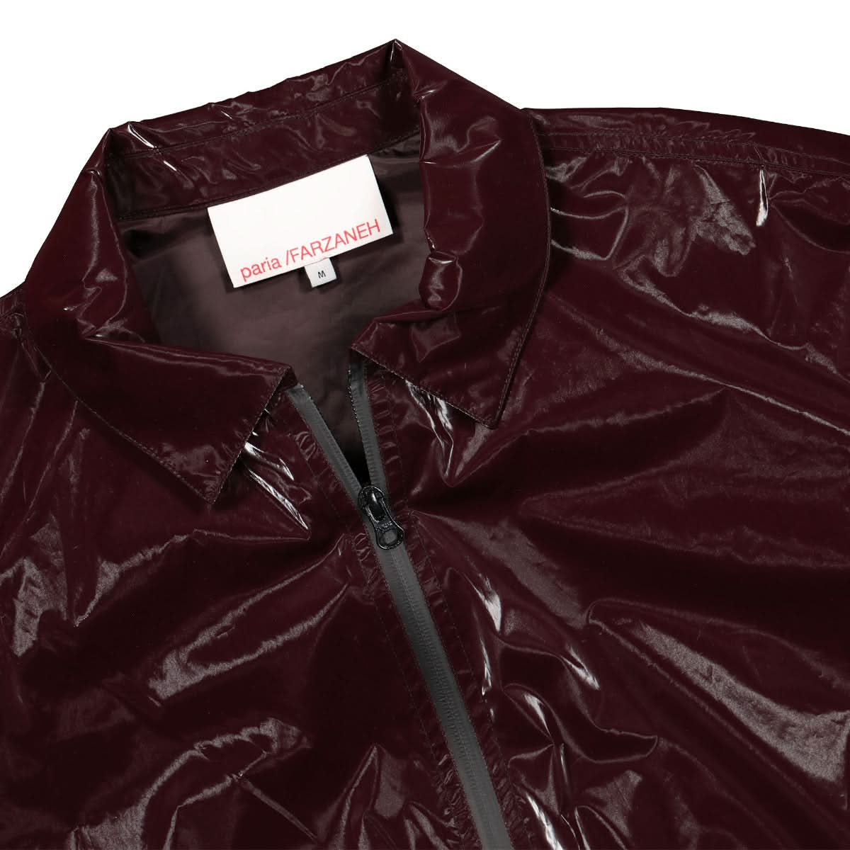 paria /FARZANEH PVC Burgundy Jacket Brown Detail view 3 | Gate