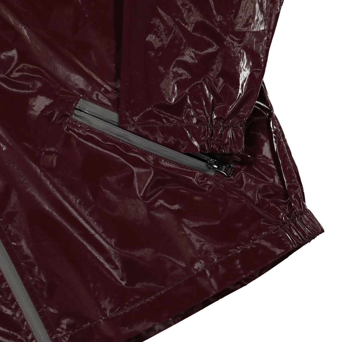 paria /FARZANEH PVC Burgundy Jacket Brown Detail view 4 | Gate