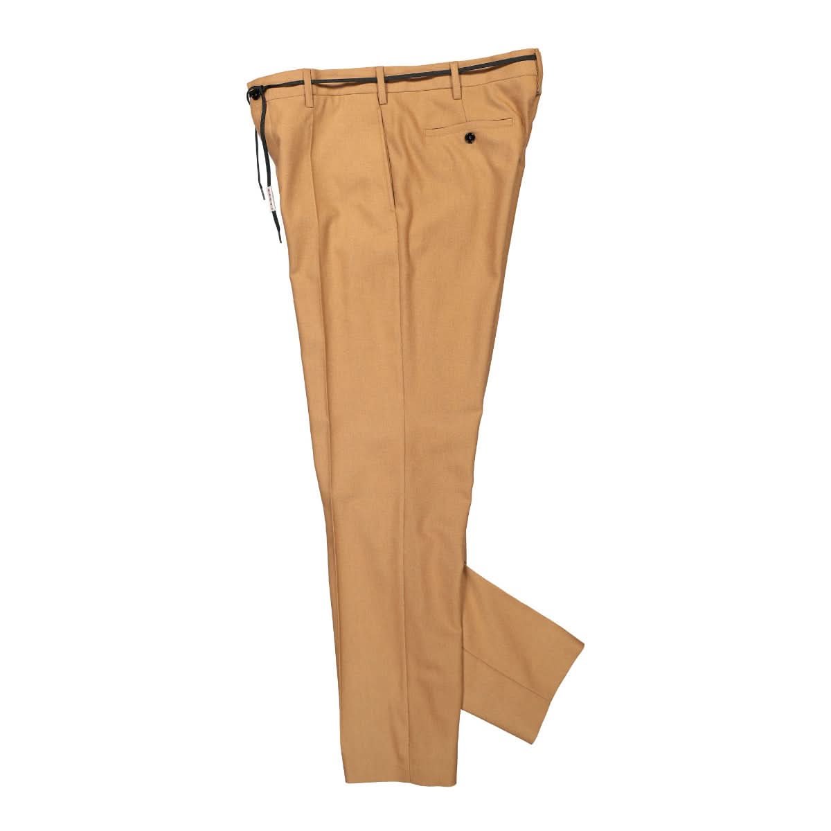 Marni Compact Wool Flannel Trousers Brown Detail view 3 | Gate