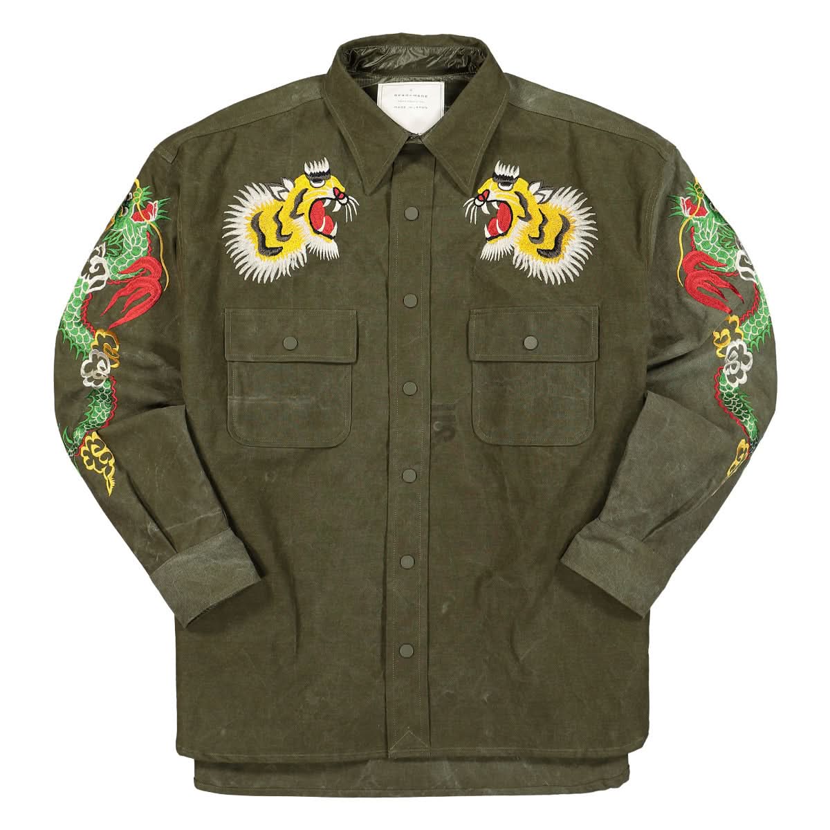 READYMADE Ska Shirt Olive Detail view 1 | Gate