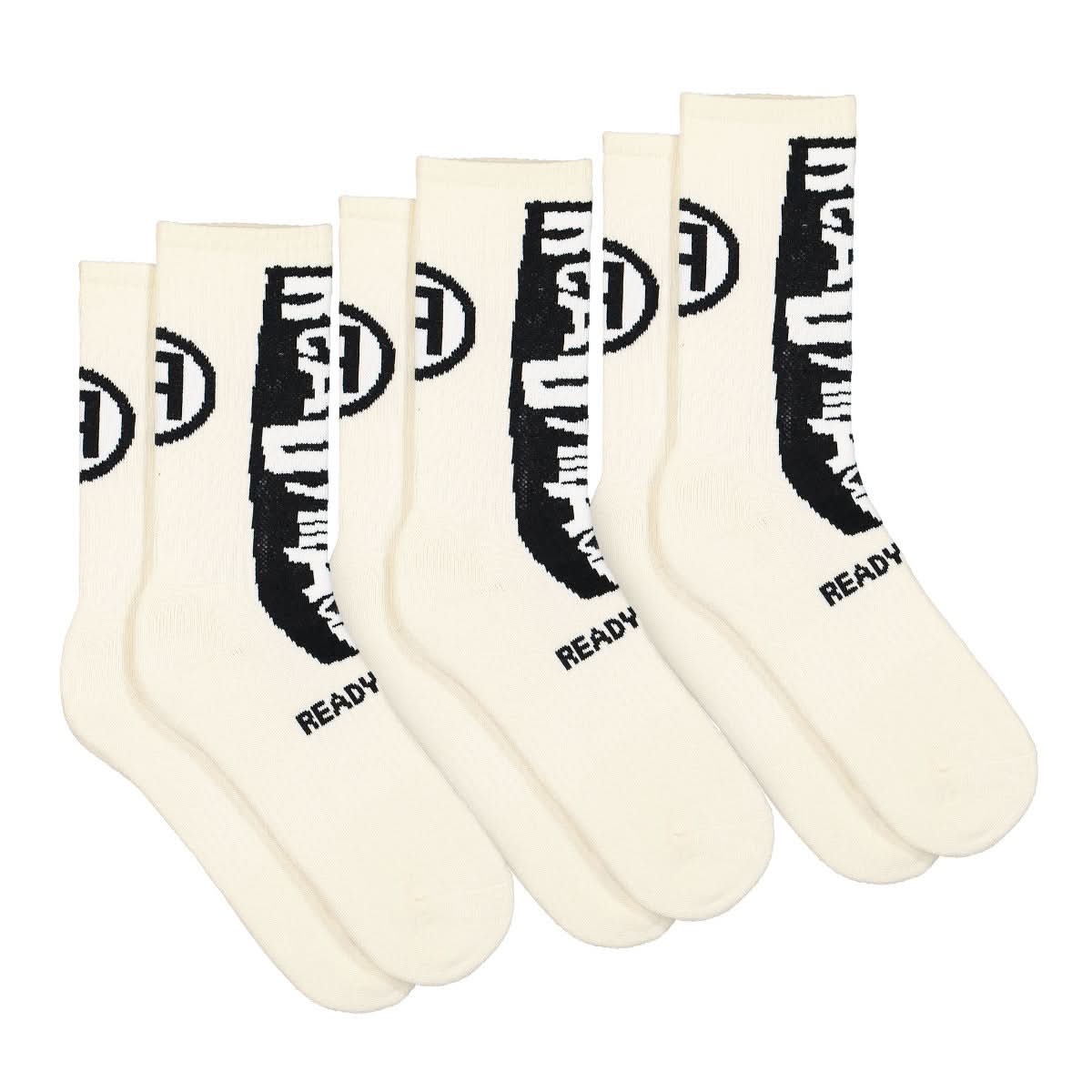 READYMADE 3 Pack Crew Socks White Detail view 2 | Gate