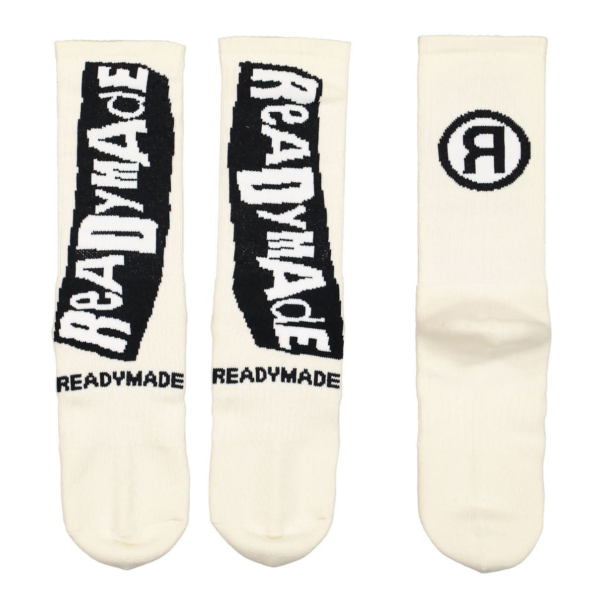 READYMADE 3 Pack Crew Socks White Detail view 3 | Gate