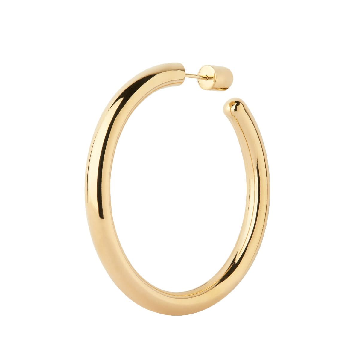 Maria Black Ruby 50 Hoop Earring Gold Detail view 4 | Gate