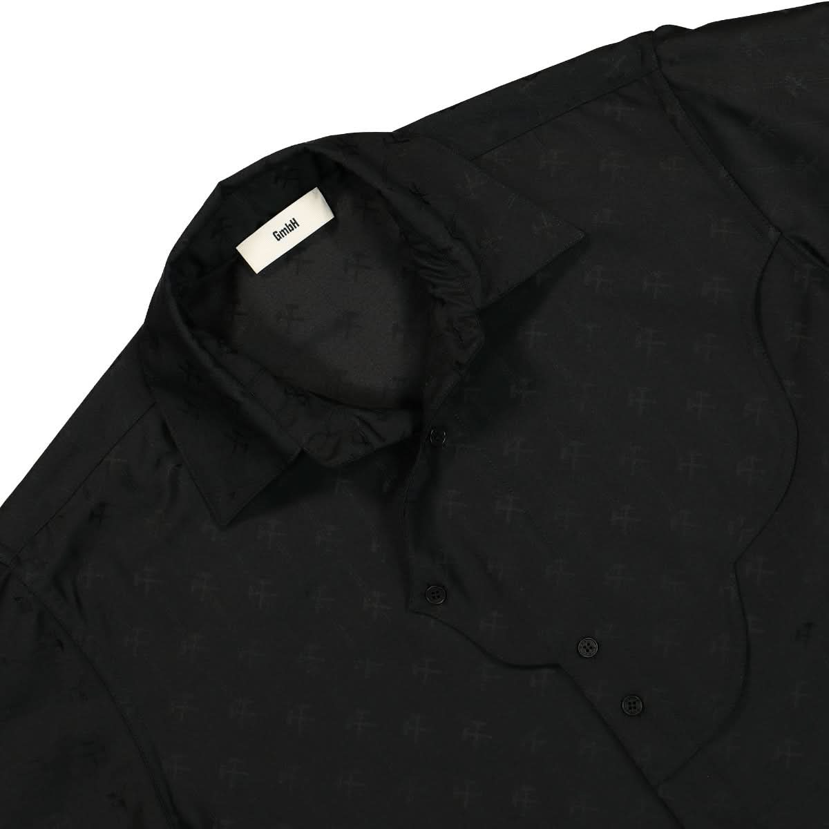 GmbH Shirt W Jacquard Logo Black Detail view 3 | Gate