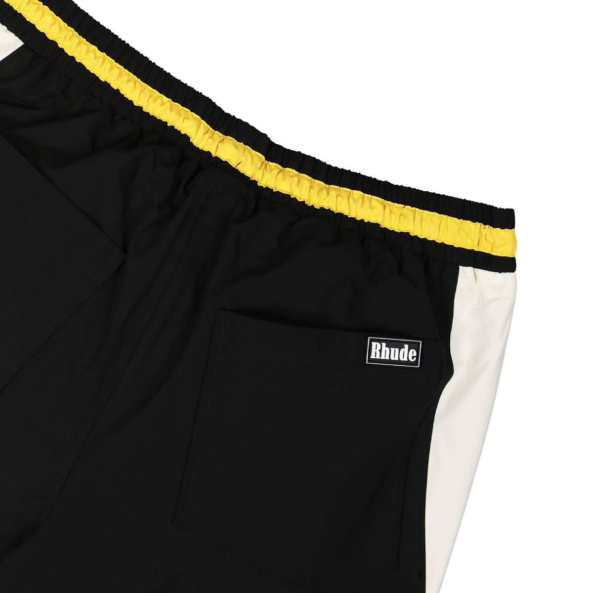 Rhude Curve Panel Track Pant Black,Beige,Yellow Detail view 5 | Gate