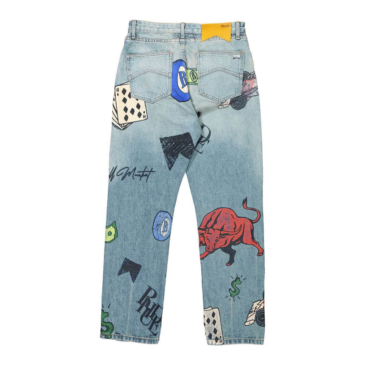 Rhude Doddle Print Denim Blue Detail view 2 | Gate