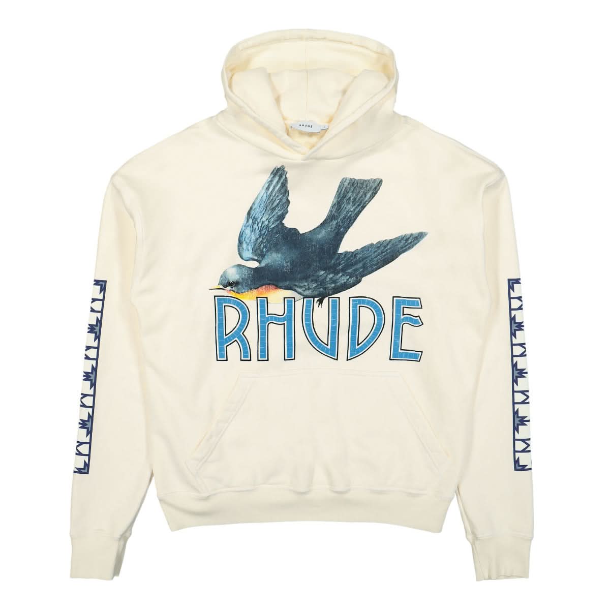 Rhude Tile Hoodie White Detail view 1 | Gate