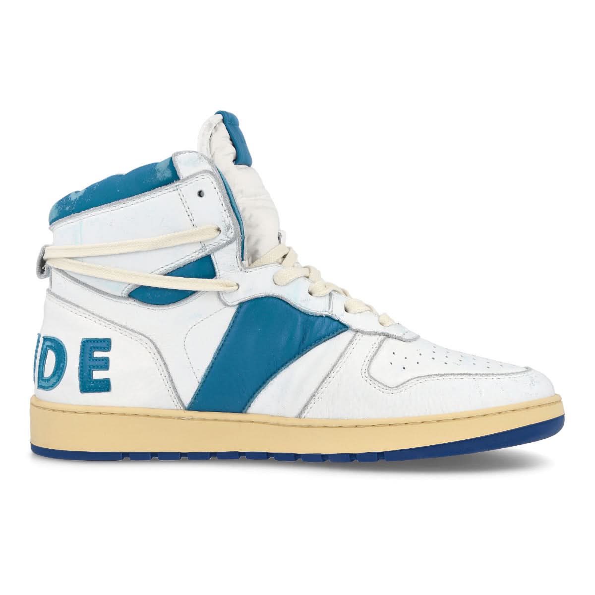 Rhude Rhecess Hi White,Blue Sneaker Detail view 2 | Gate