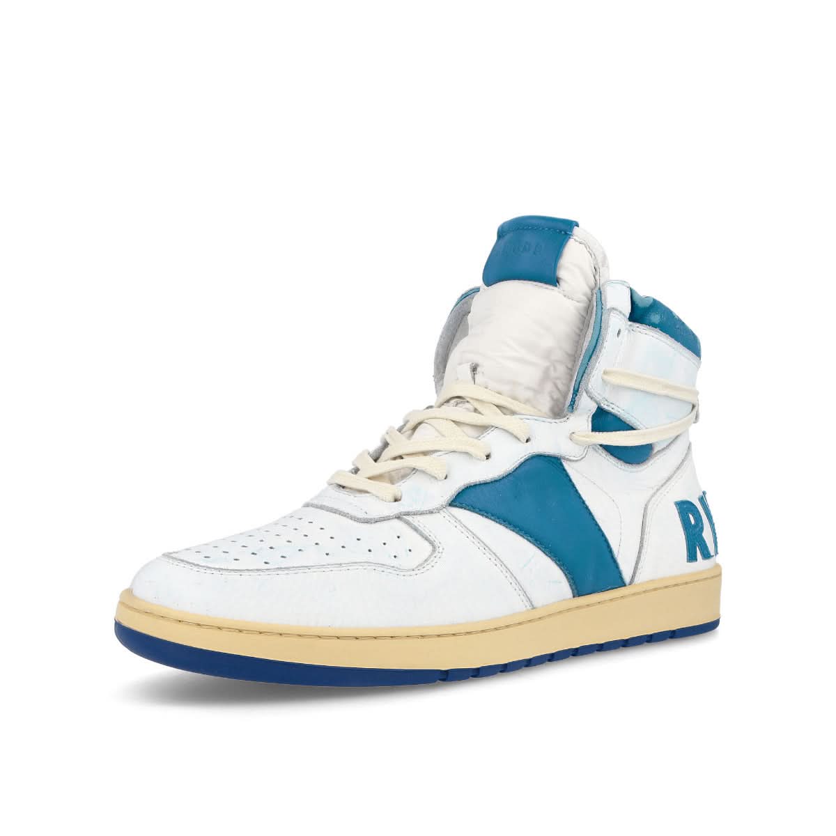 Rhude Rhecess Hi White,Blue Sneaker Detail view 4 | Gate