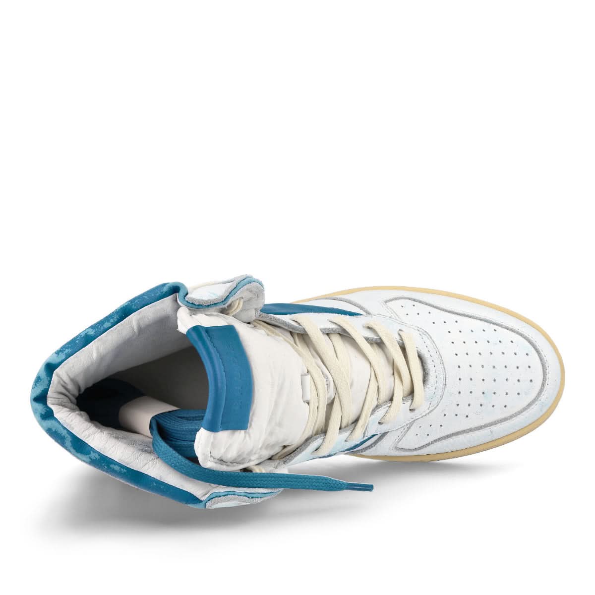 Rhude Rhecess Hi White,Blue Sneaker Detail view 5 | Gate