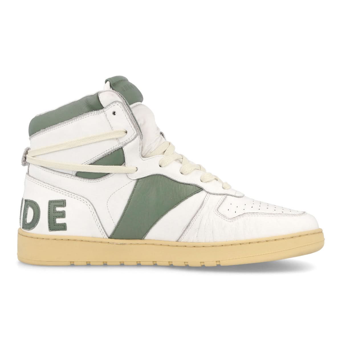 Rhude Rhecess Hi White,Green Sneaker Detail view 2 | Gate