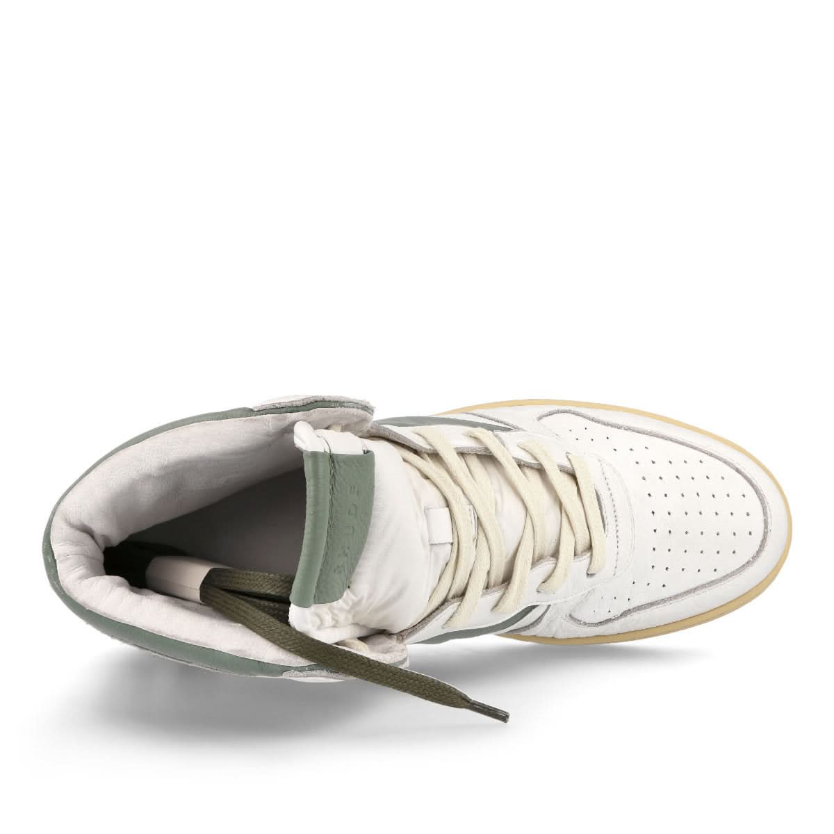 Rhude Rhecess Hi White,Green Sneaker Detail view 5 | Gate