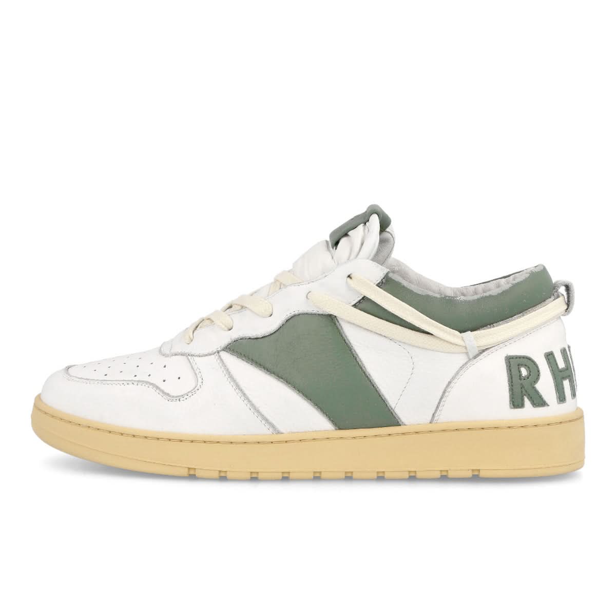 Rhude Rhecess Low White,Green Sneaker Detail view 1 | Gate