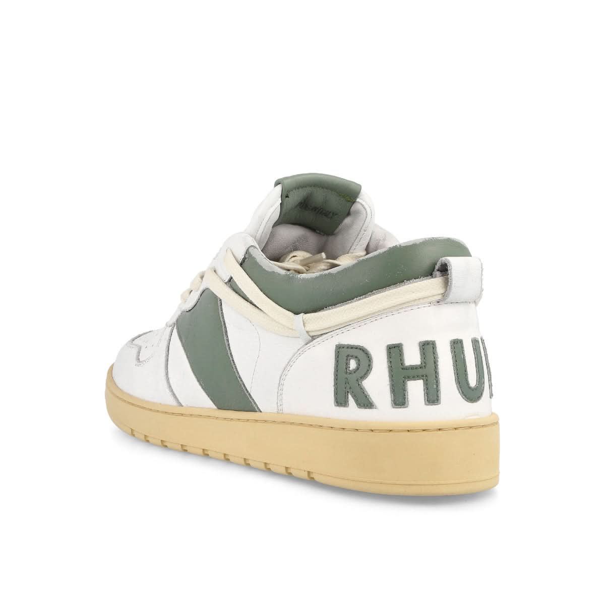Rhude Rhecess Low White,Green Sneaker Detail view 3 | Gate