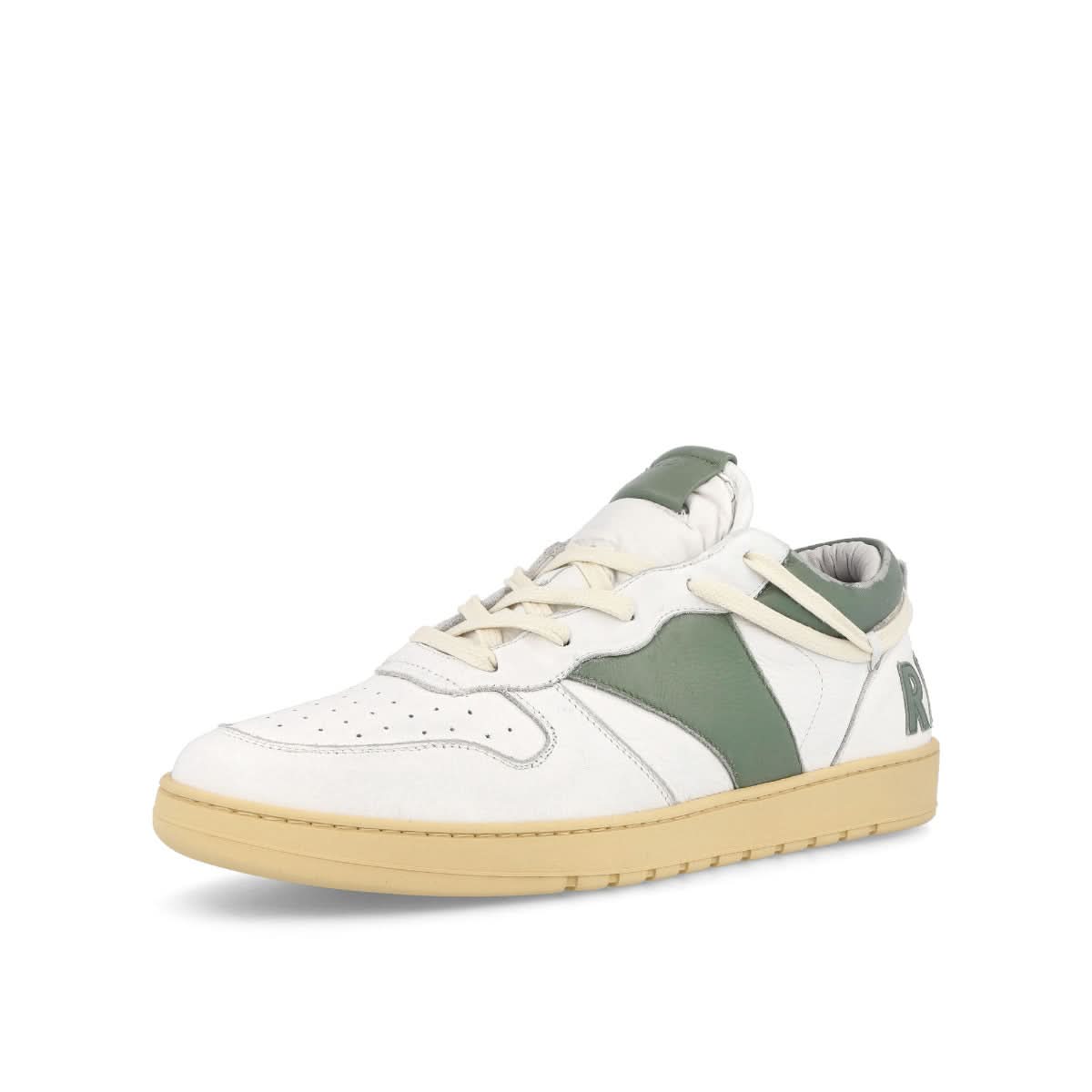 Rhude Rhecess Low White,Green Sneaker Detail view 4 | Gate