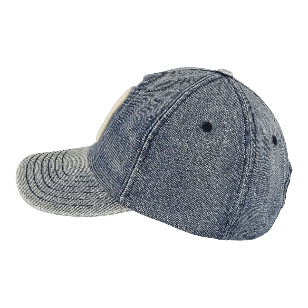 Rhude R Logo Light Denim Hat Blue Detail view 2 | Gate