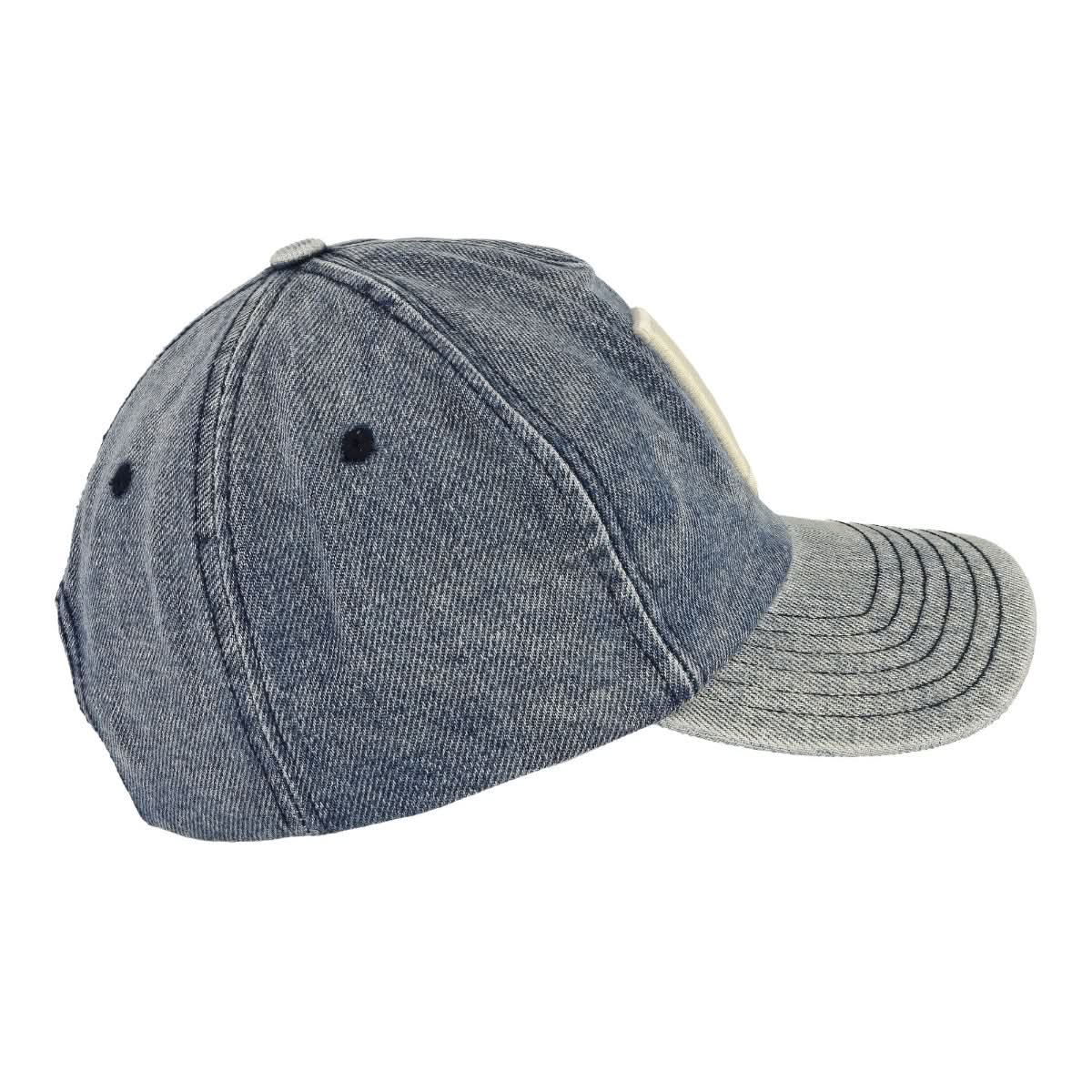 Rhude R Logo Light Denim Hat Blue Detail view 3 | Gate