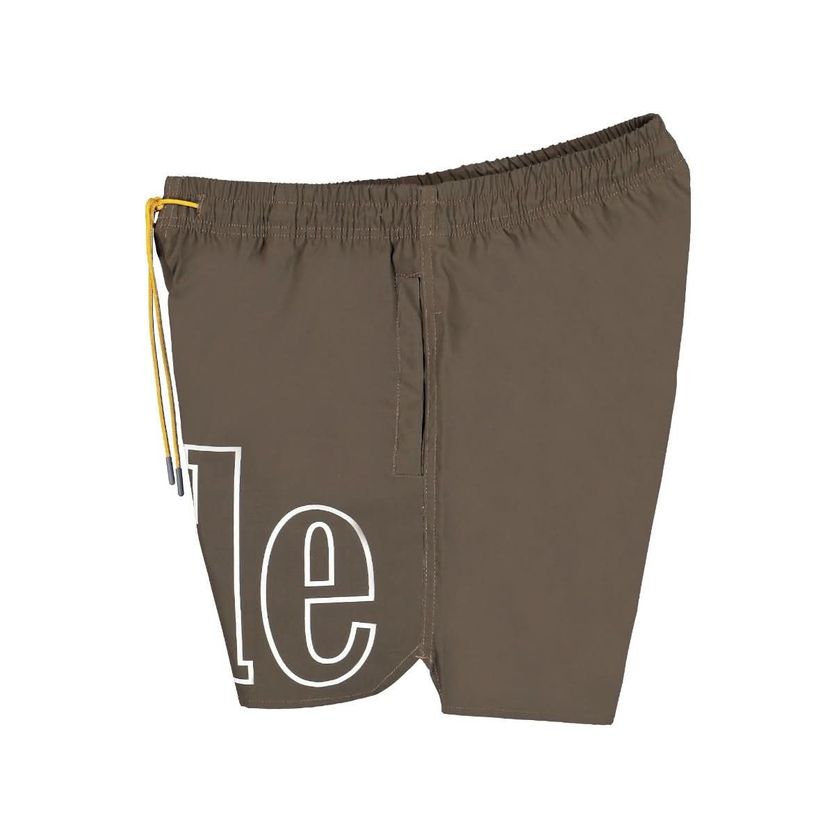 Rhude Logo Swim Trunk Brown,Grey Detail view 3 | Gate