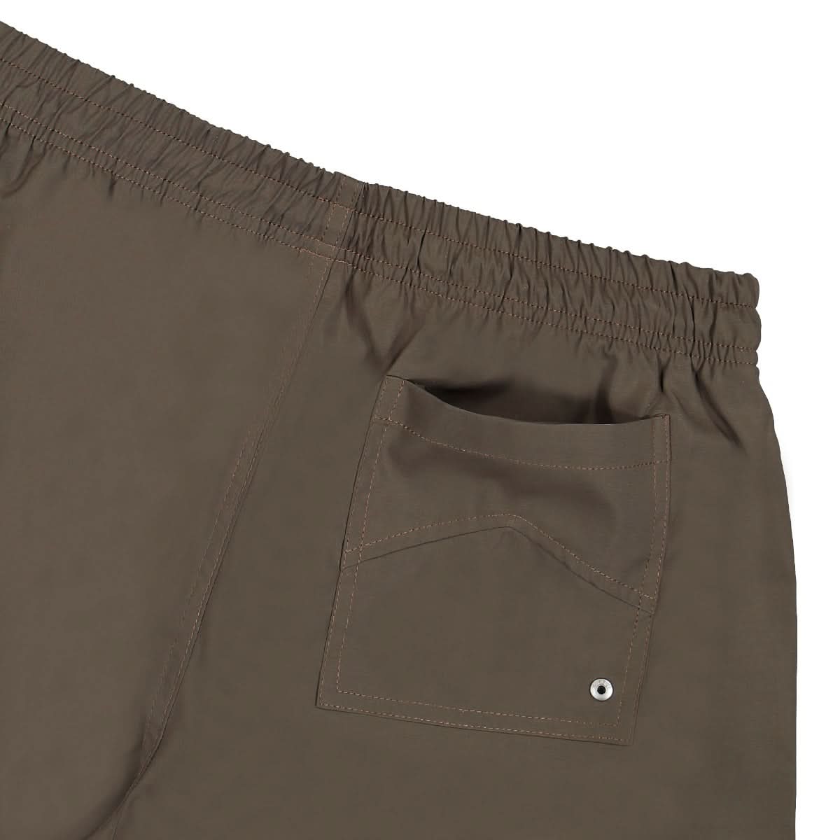 Rhude Logo Swim Trunk Brown,Grey Detail view 5 | Gate