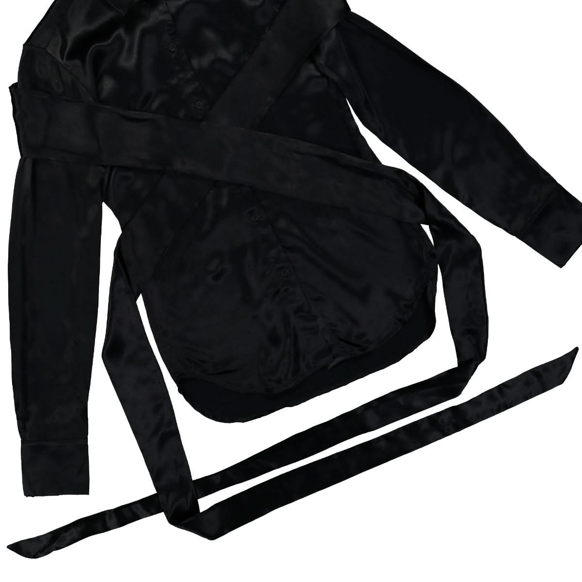 GmbH Tailored Shirt With Stole Black Detail view 5 | Gate