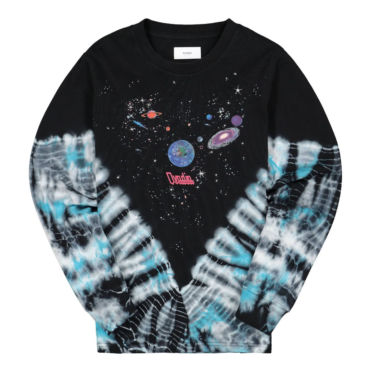Ovadia & Sons Planets Tie Dye L/S Jersey Black Detail view 1 | Gate