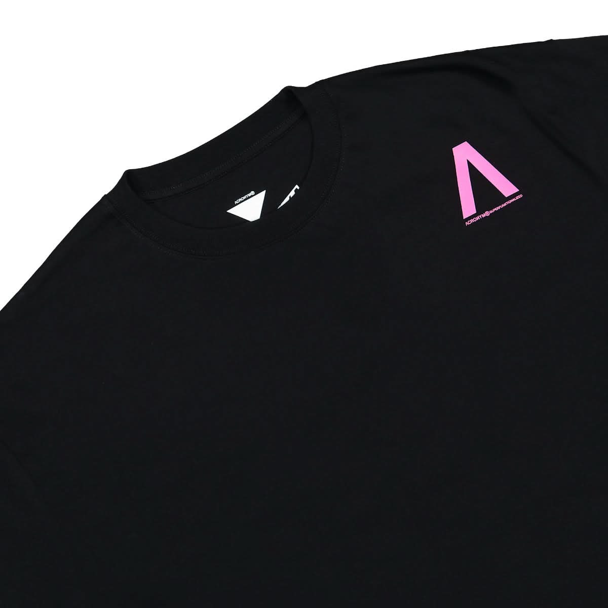 Acronym Pima Cotton Short Sleeve T-Shirt Black Detail view 3 | Gate