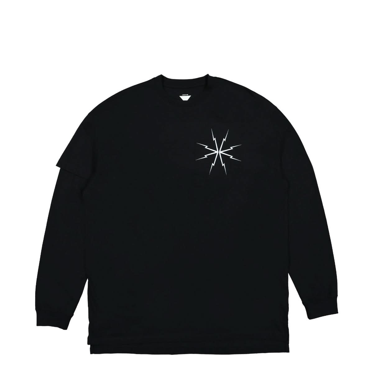 Acronym Pima Cotton Long Sleeve T-Shirt Black Detail view 1 | Gate