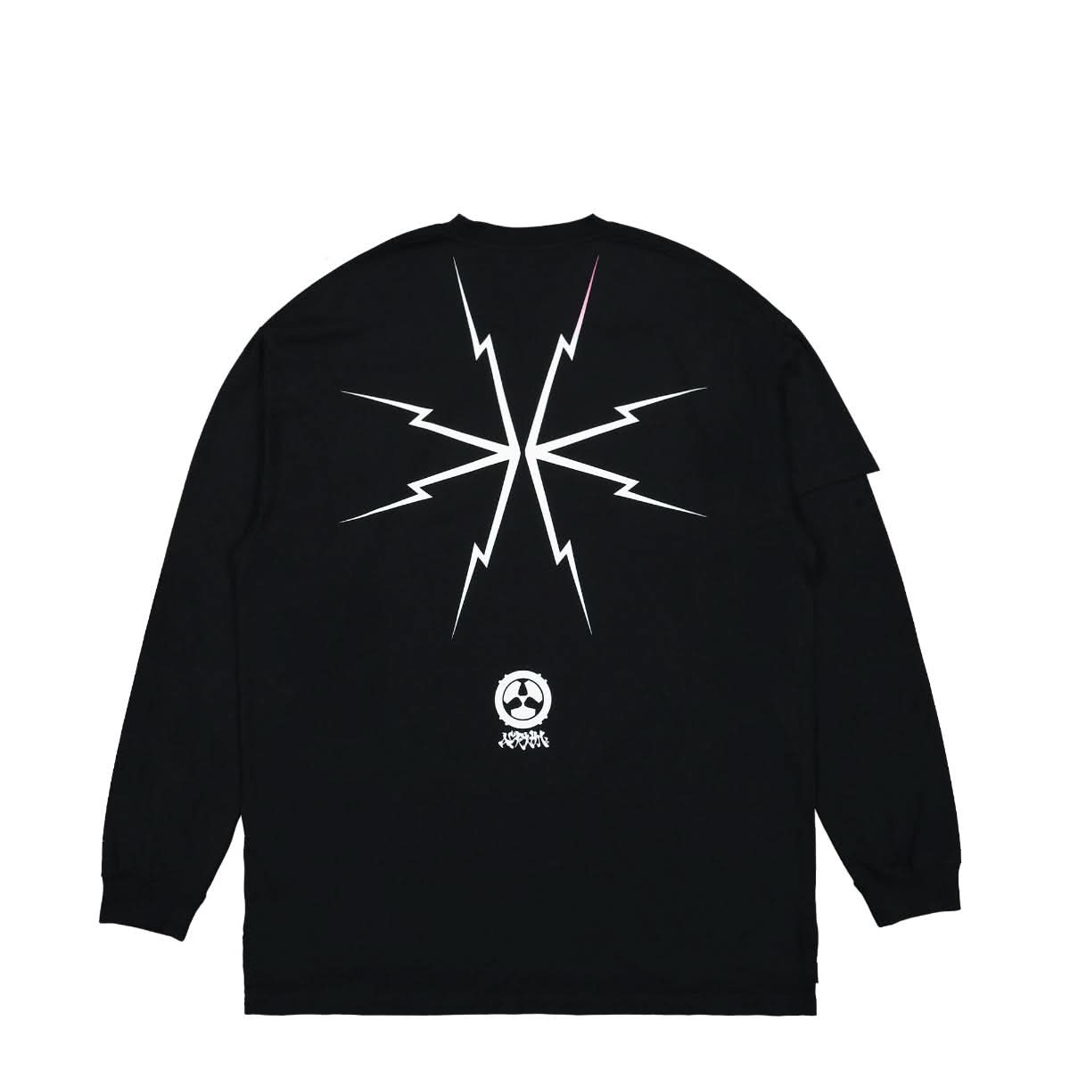Acronym Pima Cotton Long Sleeve T-Shirt Black Detail view 2 | Gate