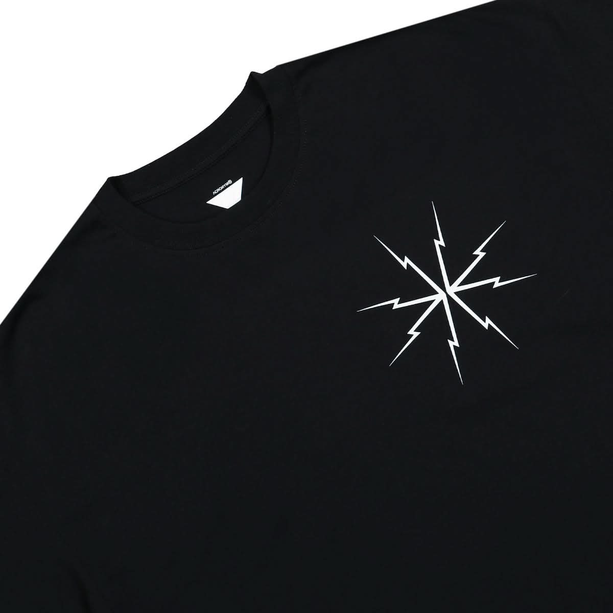 Acronym Pima Cotton Long Sleeve T-Shirt Black Detail view 3 | Gate