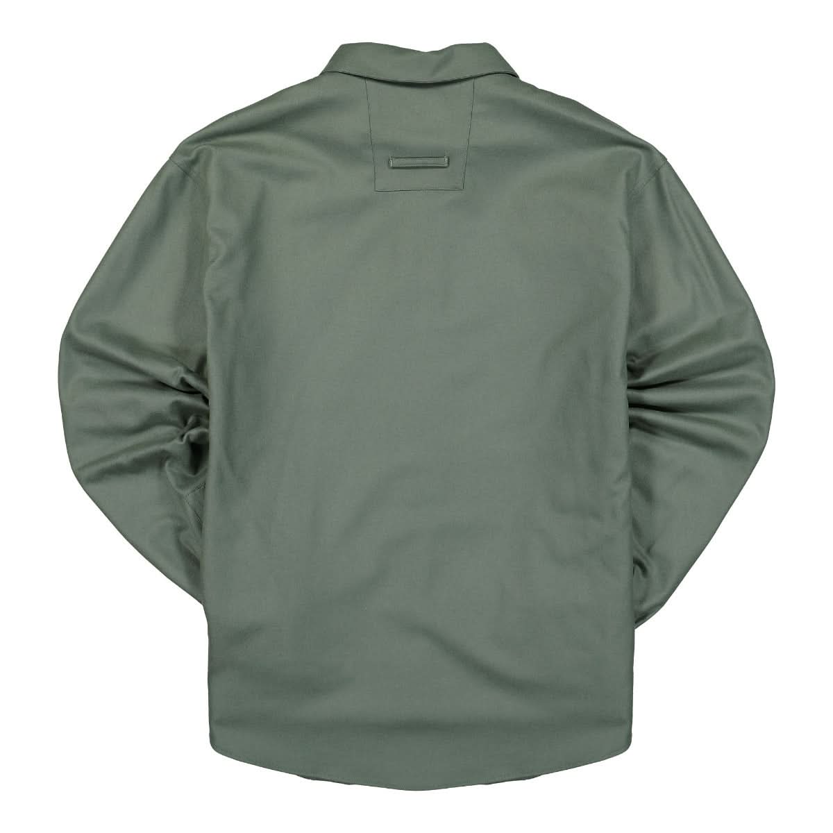 Qasimi Detail Flannel Shirt Green Detail view 1 | Gate