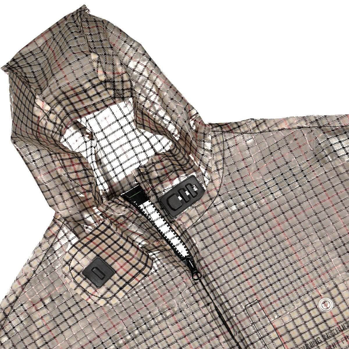 Sankuanz Checkered Coat Beige Detail view 3 | Gate