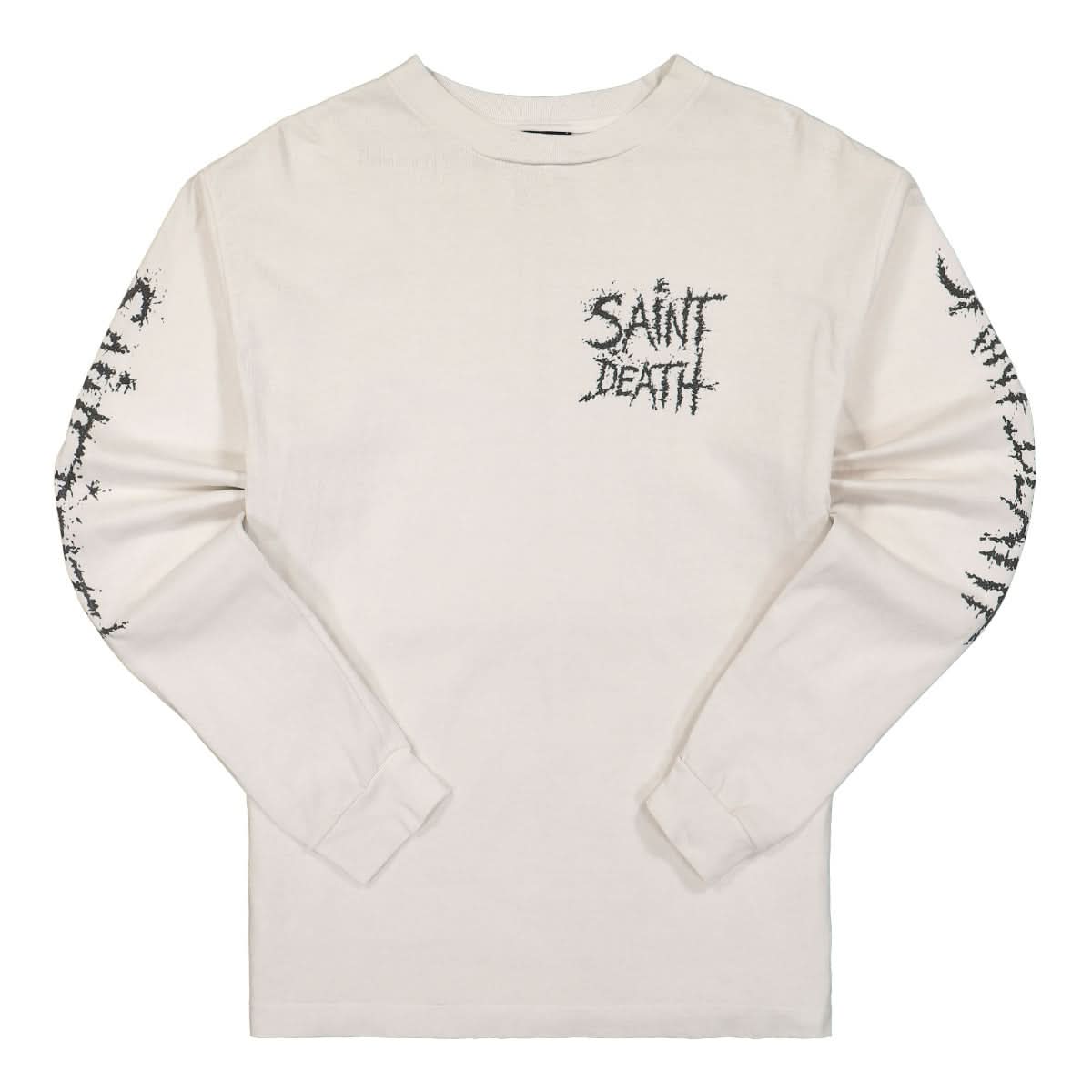 Saint Michael Saint Death Longsleeve Tee White Detail view 1 | Gate