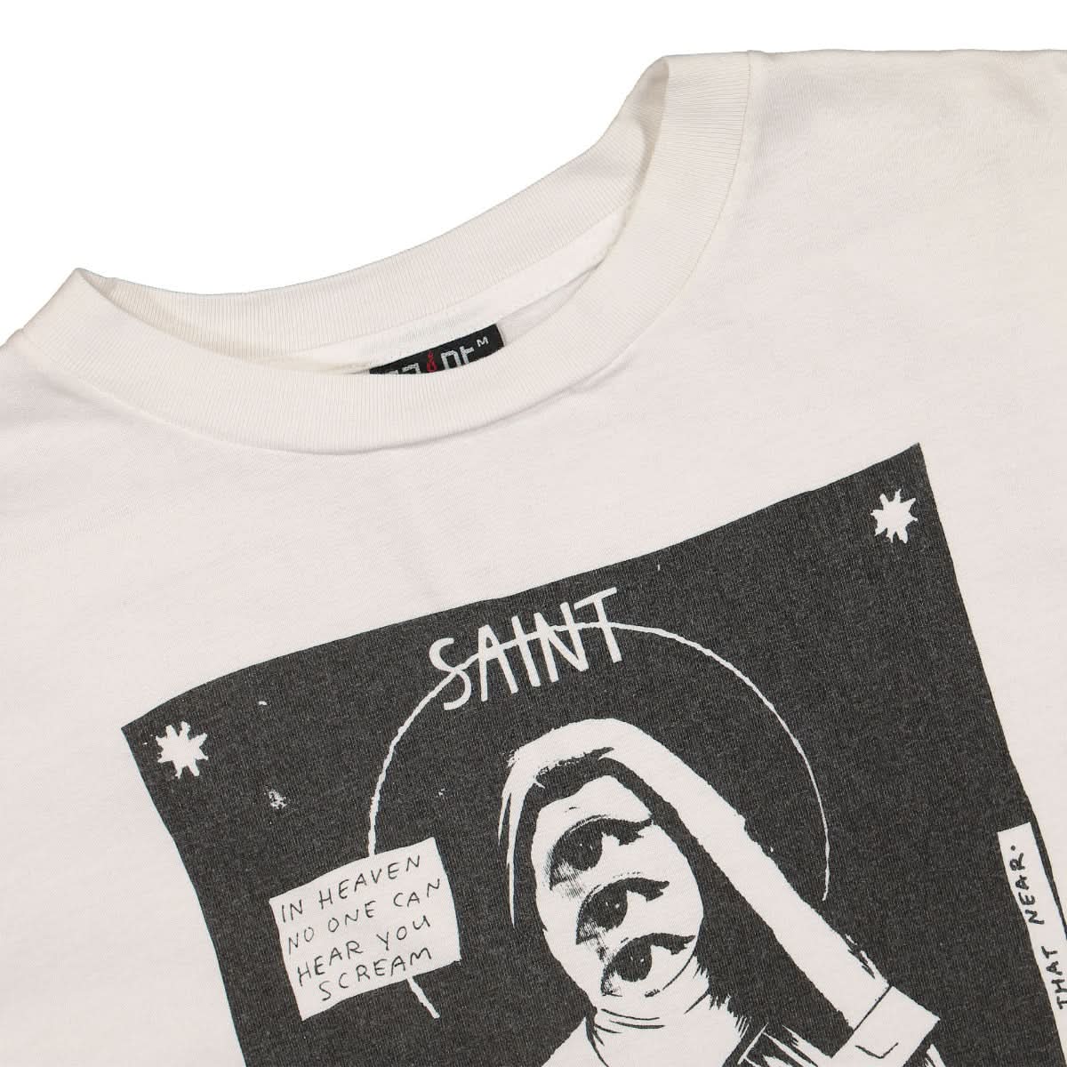 Saint Michael War in Heaven Longsleeve Tee White Detail view 3 | Gate