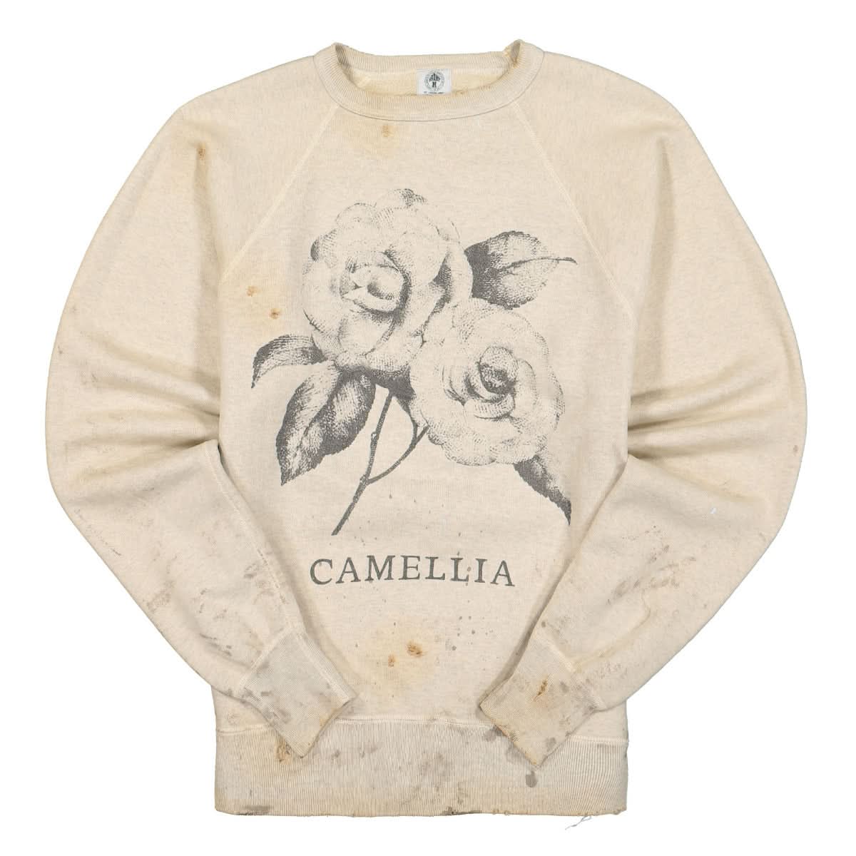 Saint Michael Raglan Sweatshirt Grey Detail view 1 | Gate