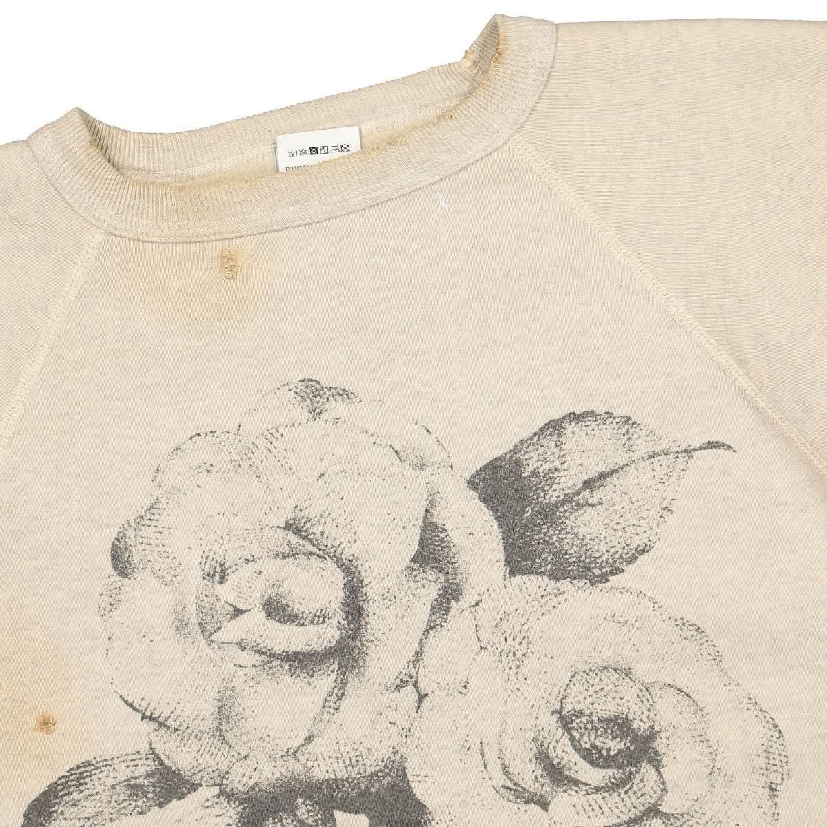 Saint Michael Raglan Sweatshirt Grey Detail view 3 | Gate