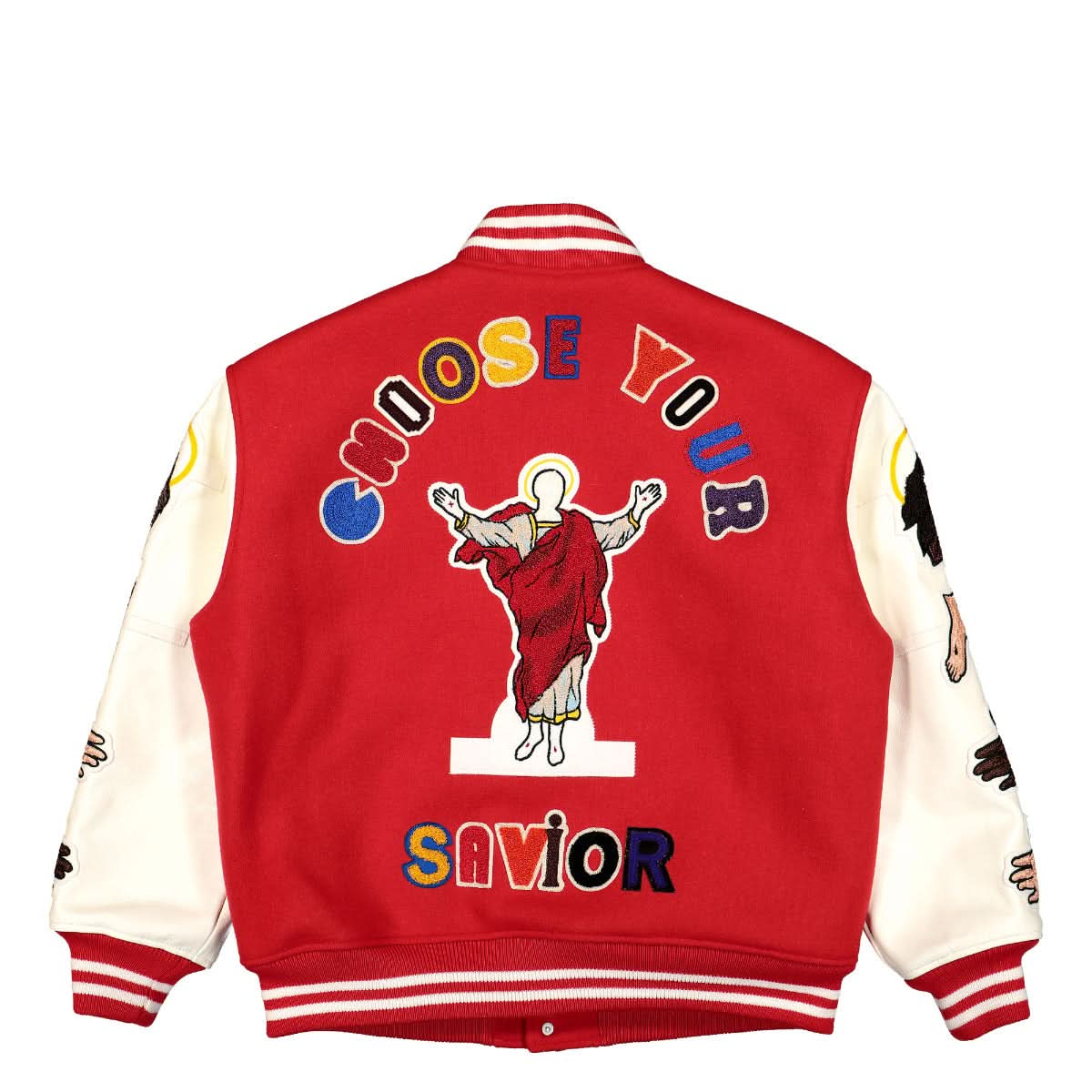 Saint Michael Stadium Jacket Red Detail view 2 | Gate