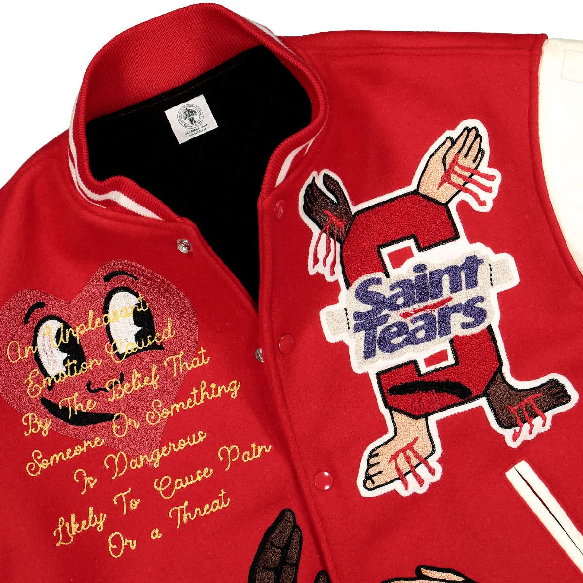 Saint Michael Stadium Jacket Red Detail view 3 | Gate