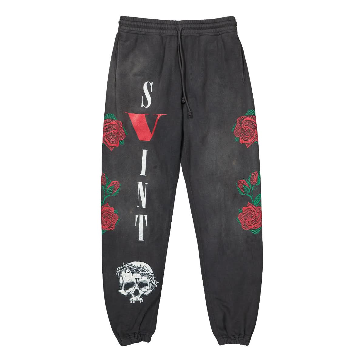 Saint Michael Sweat Pants Black Detail view 1 | Gate