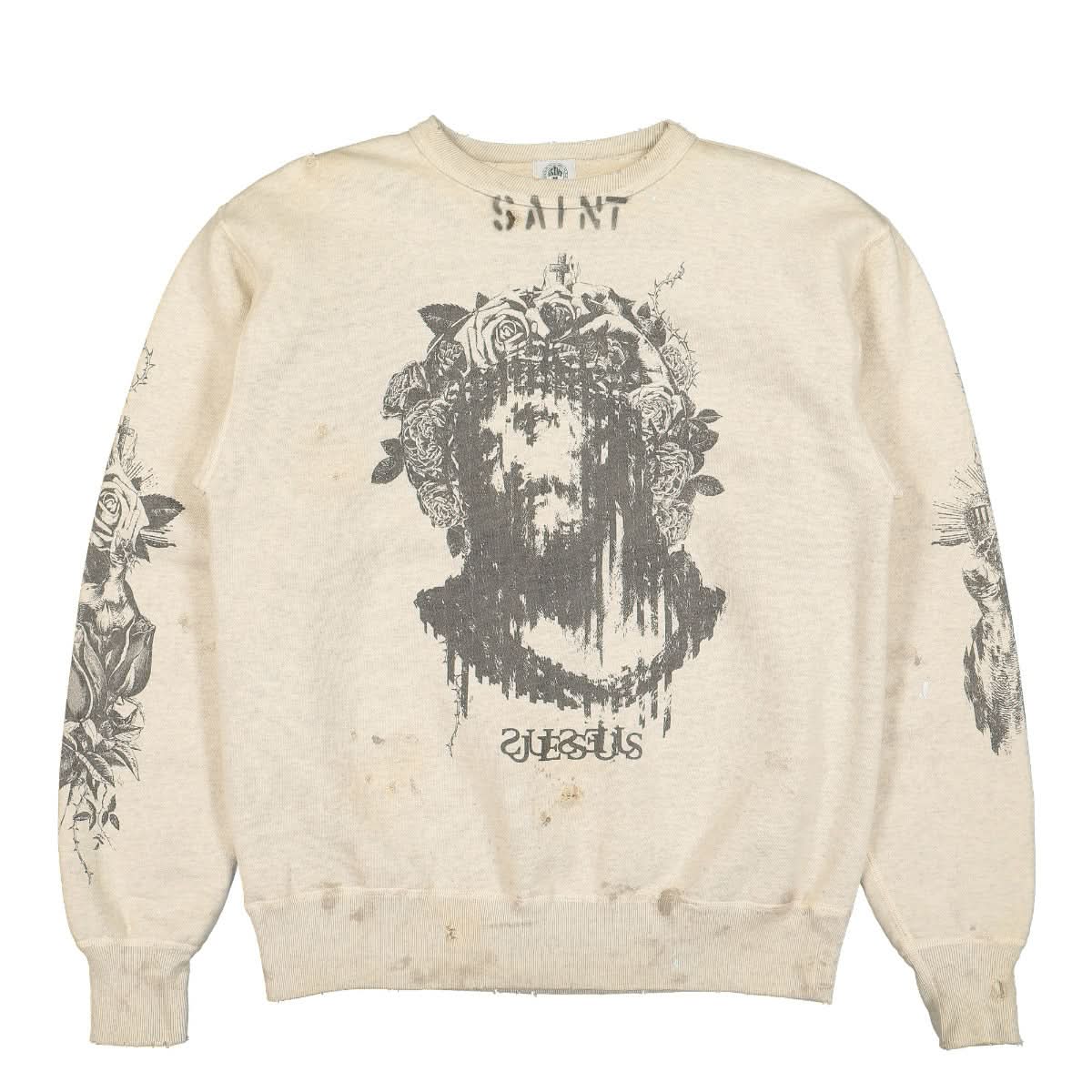 Saint Michael Kawamura Sweatshirt Grey Detail view 1 | Gate