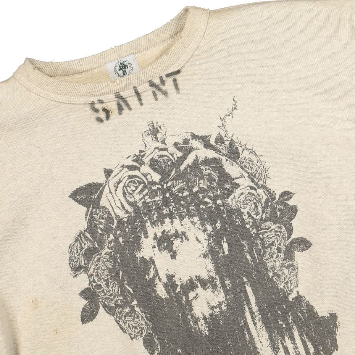 Saint Michael Kawamura Sweatshirt Grey Detail view 3 | Gate